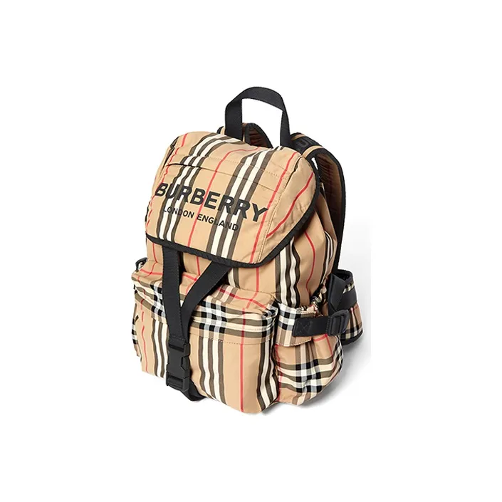 Burberry Canvas Backpack Unisex Khaki-3