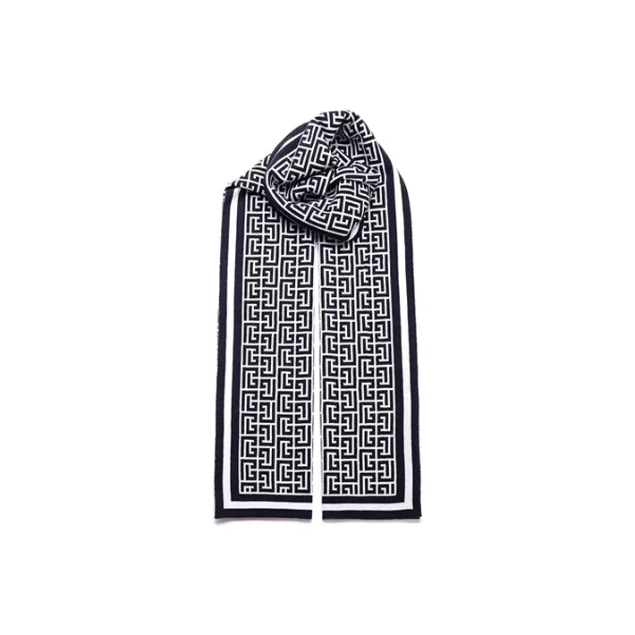 BALMAIN Scarves Men Black/White-1