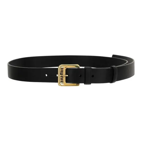 MIU MIU Leather Belts Women's Black