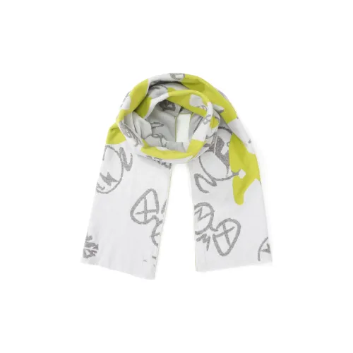 GENANX Knit Scarves Unisex White
