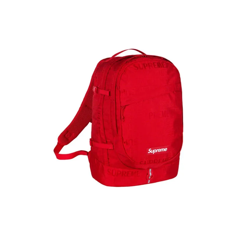 Supreme Polyester Backpack Unisex Red-1
