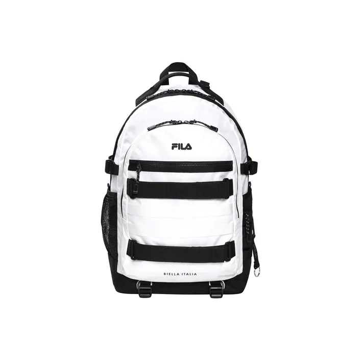 FILA Nylon Backpack Regular Unisex Black White-0
