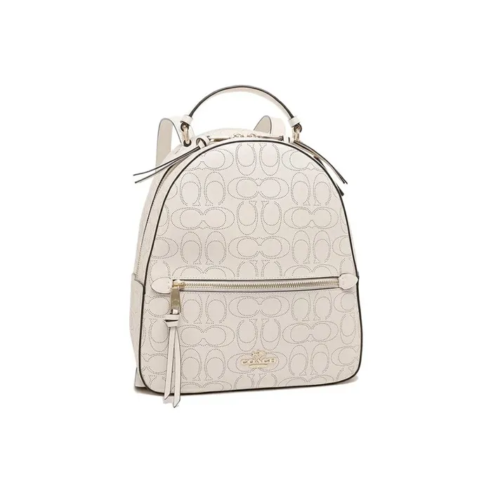 COACH Jordyn Leather Backpack Regular Women's Ecru-0