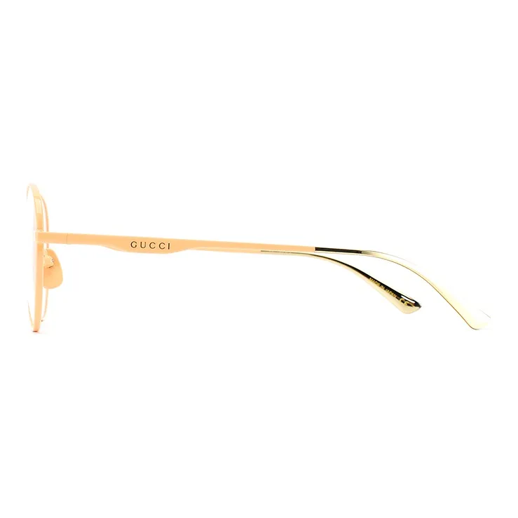 GUCCI Alloy Round Eyeglass Frames Women's Orange Pink-4
