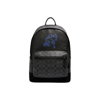 COACH MARVEL Collaboration Leather Backpack Tubas Men's Black