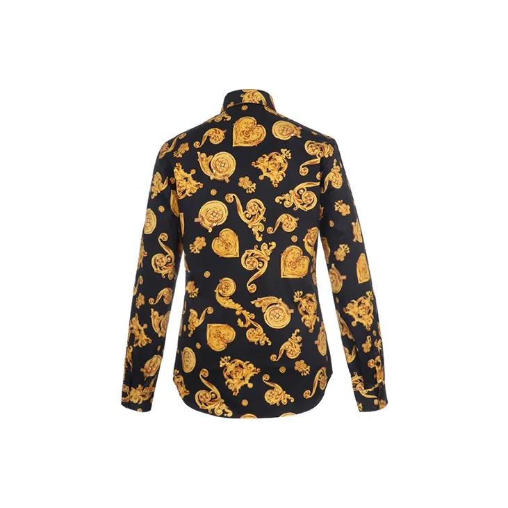 VERSACE JEANS COUTURE Shirts Men Gold Pattern-2