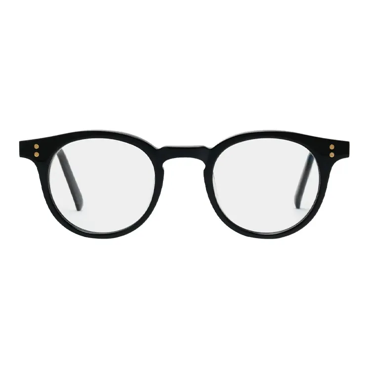 GENTLE MONSTER Plate Frame Round Eyeglass Frames Unisex Black-1