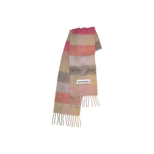 Acne Studios multi-check fringed scarf