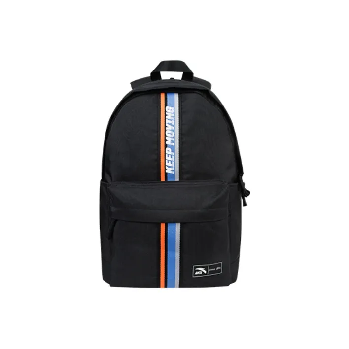 Anta PU Laptop Bag Backpack Regular Unisex Black Blue-0