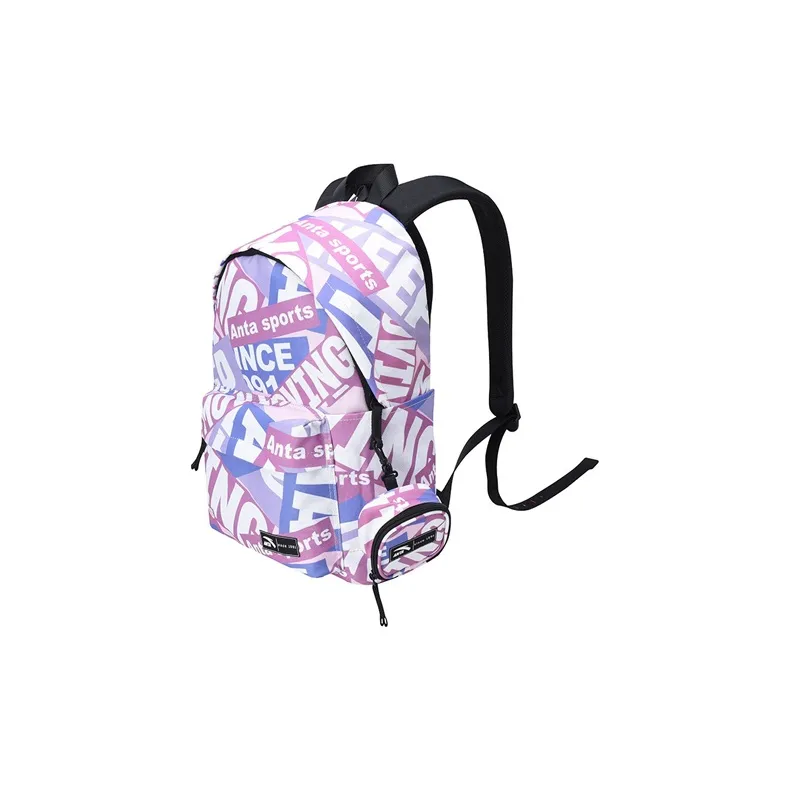 Anta PU Backpack Regular Unisex Apricot Pink/Champagne Purple-2
