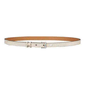 HERMES Leather Belts Women's Milk White