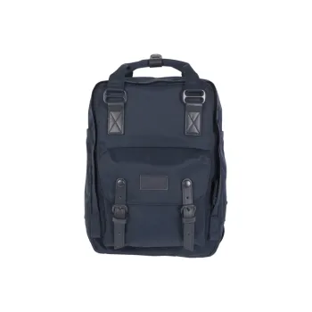 Doughnut Nylon Fabric Backpack Regular Unisex Dark Blue