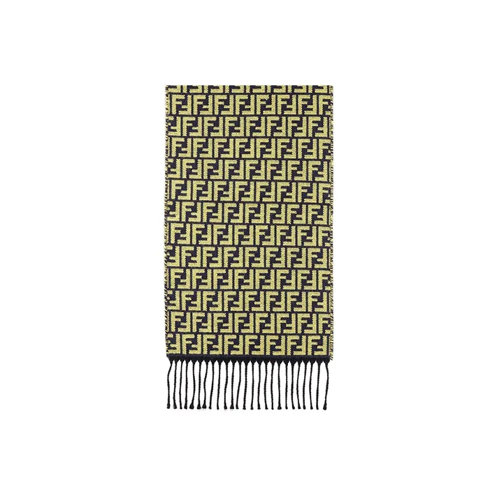 FENDI Knit Scarves Men Ginger Yellow-1