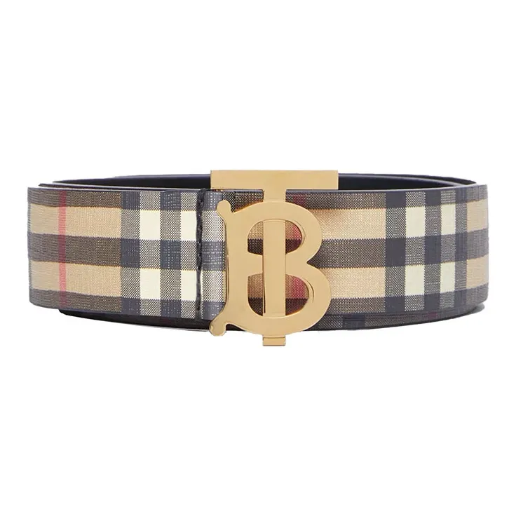 Burberry Monogram Motif Vintage Check E canvas Belt 1.4 Width-1