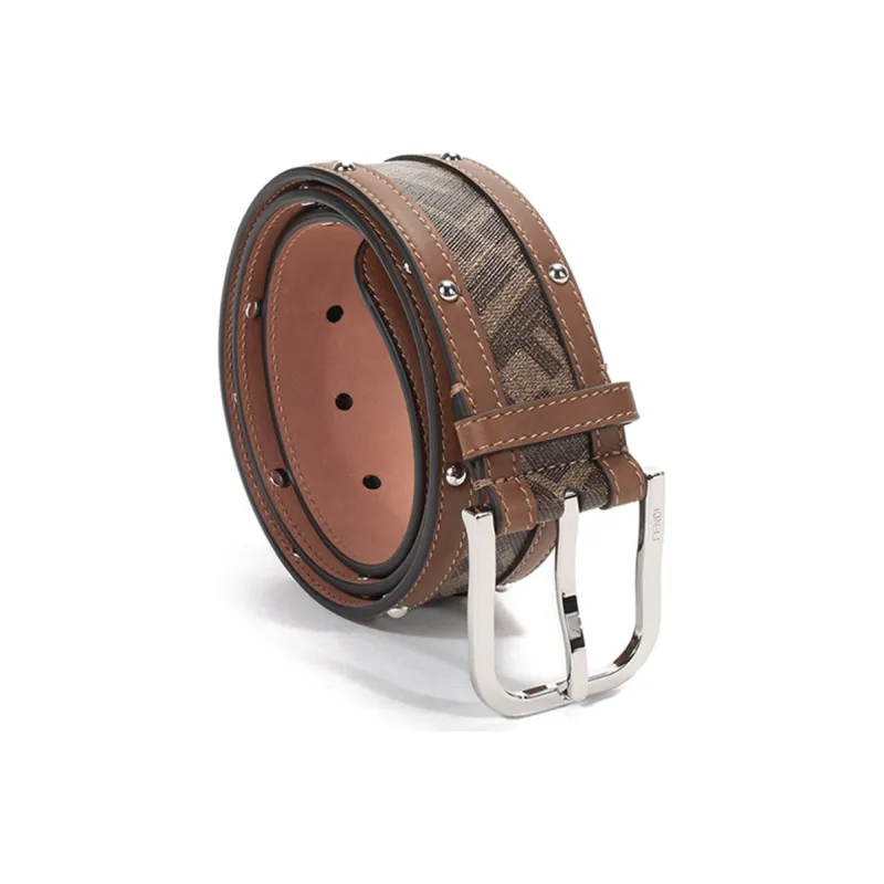 FENDI Leather Belts Men Brown Multicolor-1