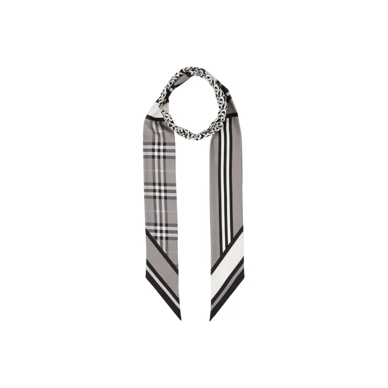 Burberry Multi-pattern Thin Scarf-0
