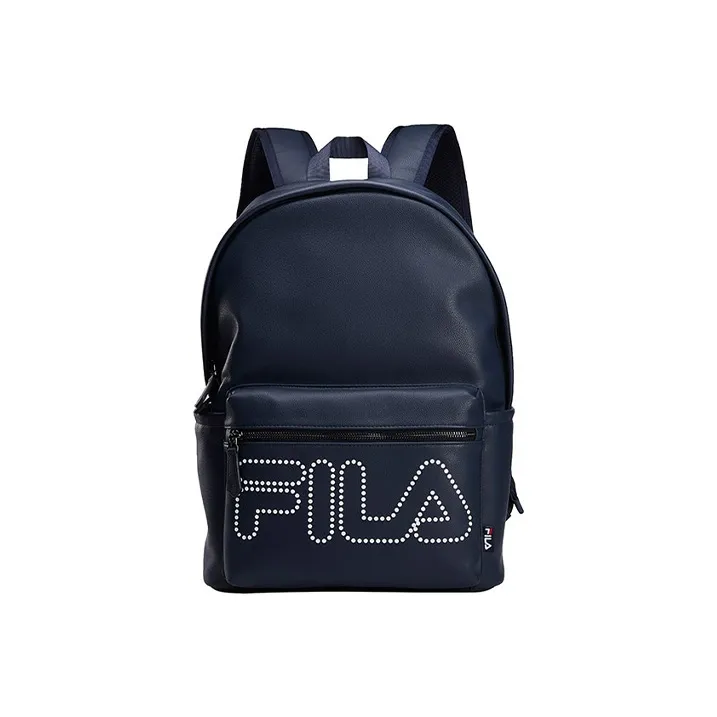 FILA PU Textile Synthetic Leather Polyurethane Backpack Unisex Legend Blue-0