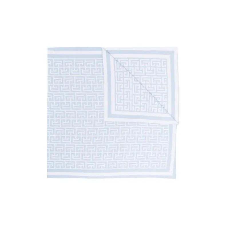 BALMAIN Scarves Men White/Light Blue-0