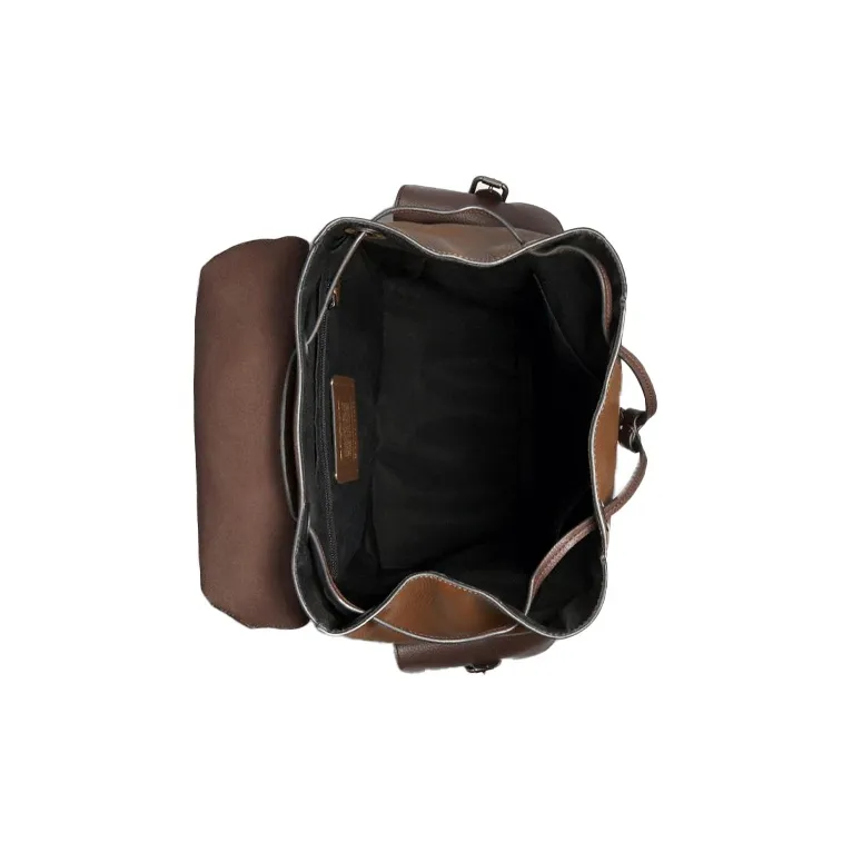 COACH Hudson Leather Backpack Medium Size Men's Brown Gradient-4