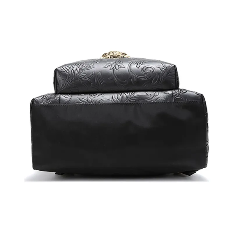 VERSACE Fabric Backpack Men's Black-4