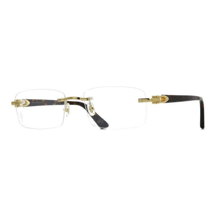 Cartier Eyeglass Frames Unisex Black-1