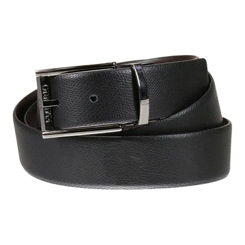 EMPORIO ARMANI Leather Belts Unisex Black Brown