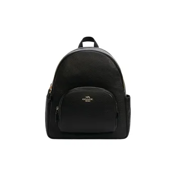 COACH Court Leather Backpack Tubas Women's Black