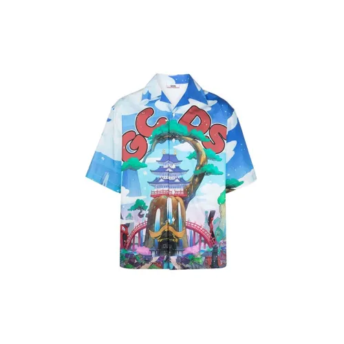 GCDS Shirts Men Blue