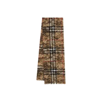 Burberry Knit Scarves Unisex Camouflage