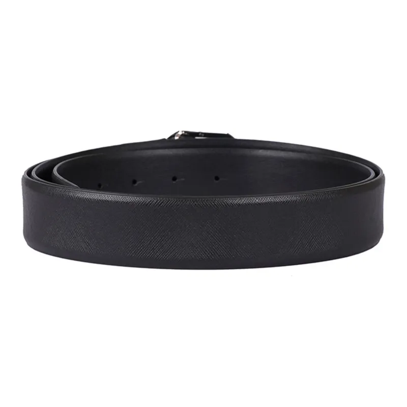 Zzegna Leather Belts Men Black-4