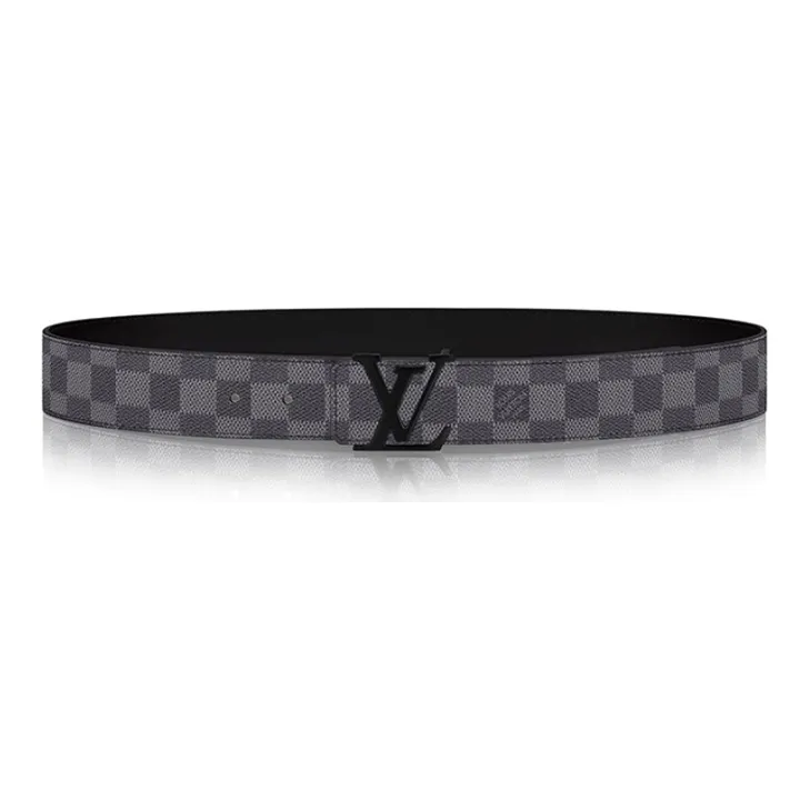 LOUIS VUITTON Damier Leather Belts Unisex-0