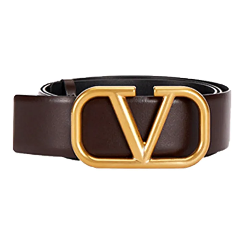 Valentino Leather Belts Unisex Brown-1