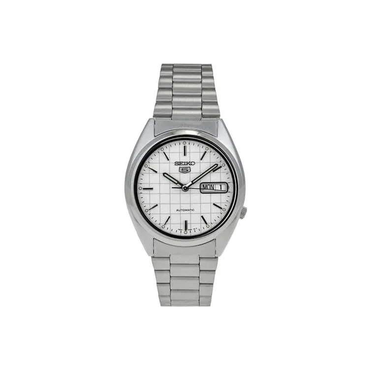 SEIKO 5 Collection Automatic Mechanical Movement Unisex Wrist Watches White Dial SNXF05K1-0