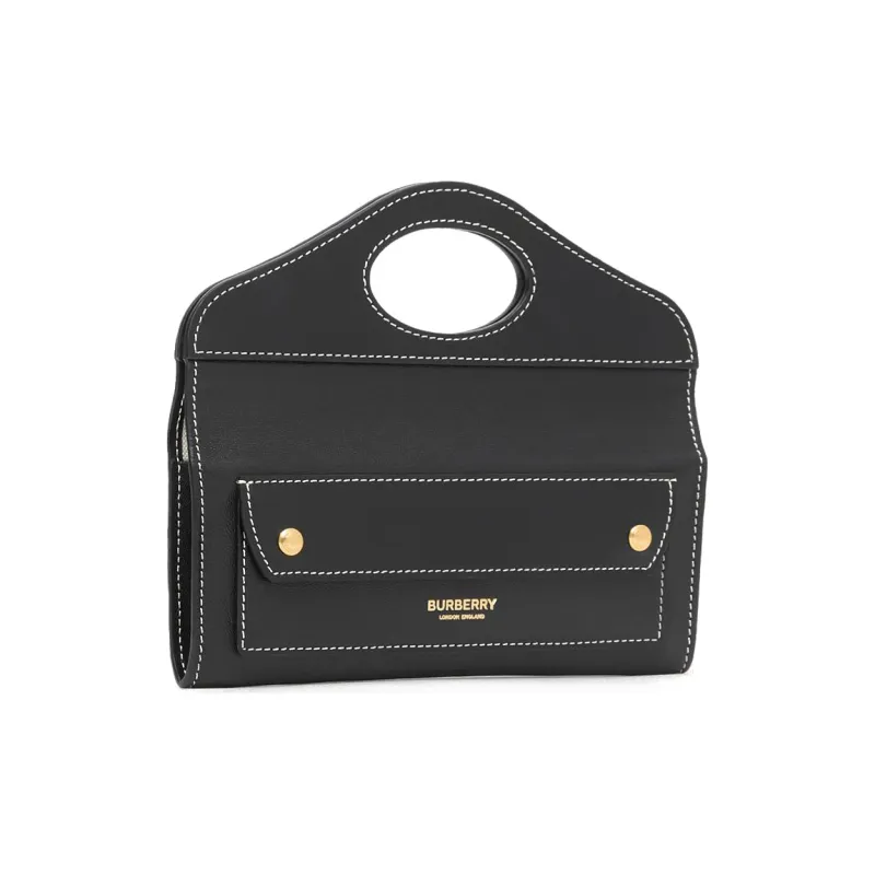 Burberry Pocket Bag Sheepskin Tote Bag Shopping Bag Handbag Shoulder Bag Crossbody Bag Clutch Mini Unisex Black-1