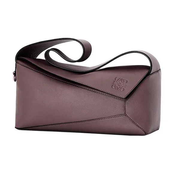 LOEWE Nappa Cow Leather Geometric Bag Puzzle Bag Handbag Shoulder Bag Women's Plum-2