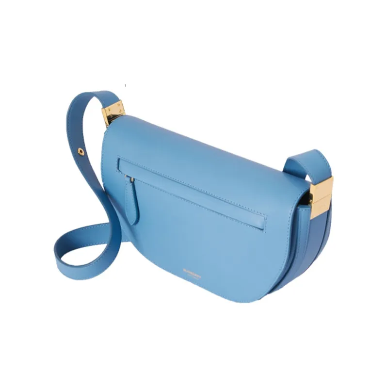 Burberry Olympia Leather Ellenpya Bag, Crescent Bag, Portable Crossbody Bag, Shoulder Bag Women's Blue-2