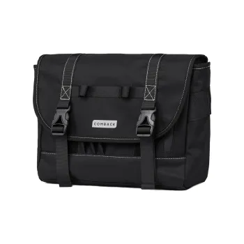 COMBACK Polyamide Computer Messenger Bag, Crossbody Bag Regular Unisex Black/White