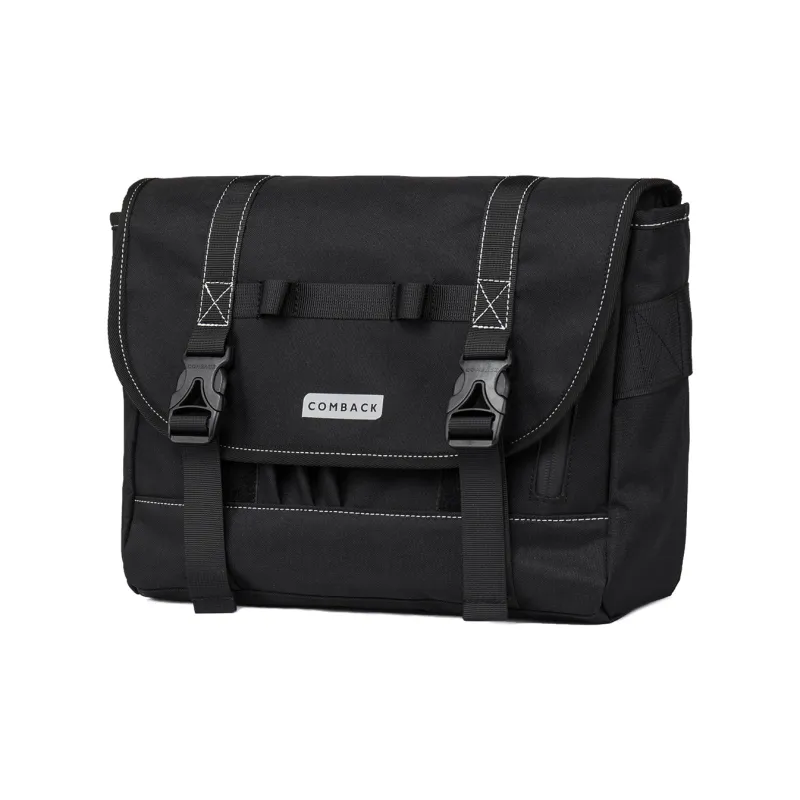 COMBACK Polyamide Computer Messenger Bag, Crossbody Bag Regular Unisex Black/White-0