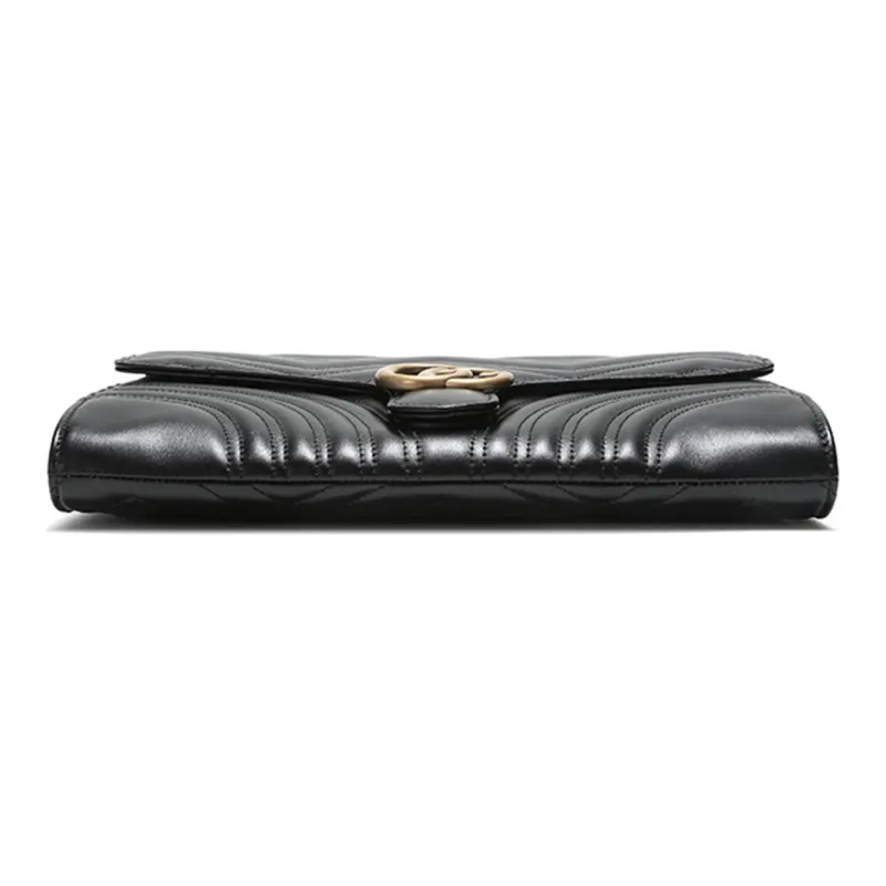 GUCCI GG Marmont Quilting Leather Clutch Regular Women's Black-3