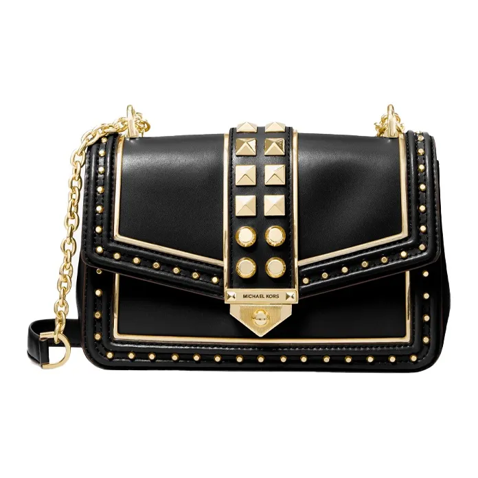 MICHAEL KORS Soho Cow Leather Artificial Leather Fabric Crossbody Bag Shoulder Bag Large Size Women's Black-0