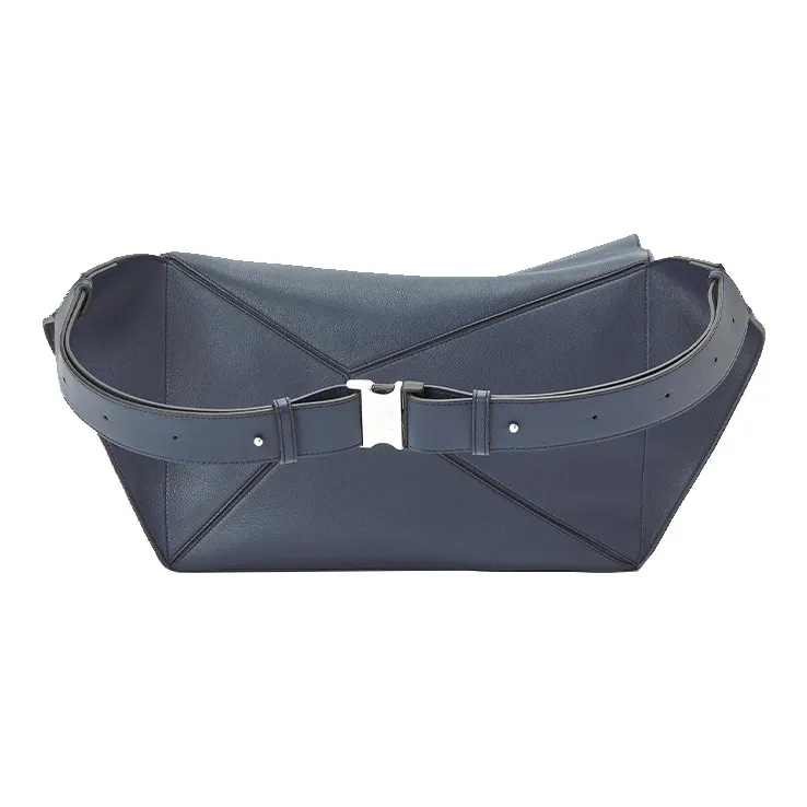LOEWE Puzzle Cow Leather Fanny Pack Men's Ocean-3