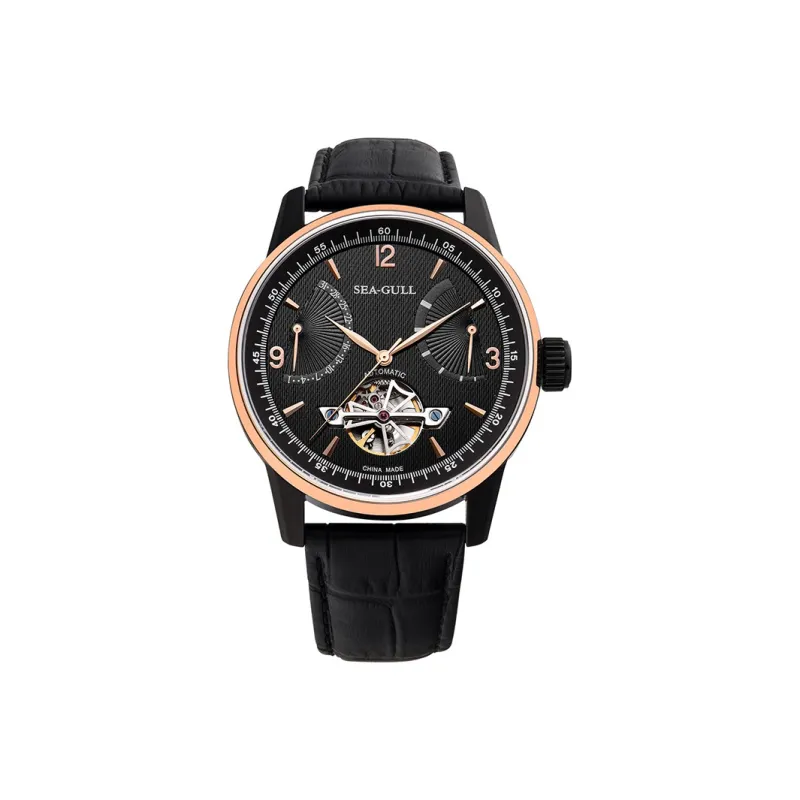 Sea Gull LE BRASSUS Automatic Mechanical Movement Watch Men's Watches Black Dial-0
