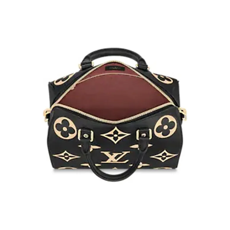 LOUIS VUITTON Speedy Bandouliere Monogram Empreinte Black/Beige-3