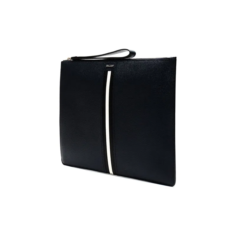 BALLY Leather Zip Coin Purse, Briefcase, Clutch Regular Men's Jadeite Blue-1