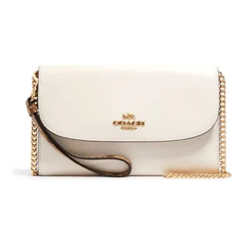 COACH Gemma Leather Small Square Bag Handbag Shoulder Bag Crossbody Bag Small Size Women's White