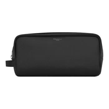 SAINT LAURENT Beauty Box With Embossed Design Makeup Bag Men's Black