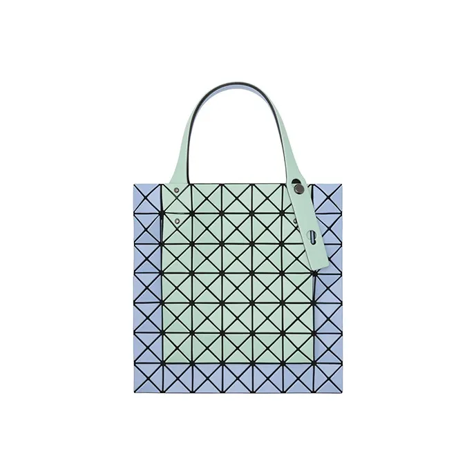 ISSEY MIYAKE Prism Polyester Tote Bag, Shopping Bag, Shoulder Bag, Handbag Regular Women's Blue & Green-1