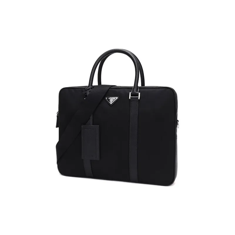 PRADA Nylon And Leather Briefcase Shoulder Bag Crossbody Bag Handbag Men's Black-2
