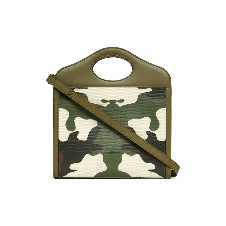 Burberry Pocket Bag Canvas Tote Bag Shopping Bag Shoulder Bag Crossbody Bag Handbag Mini Women's Camouflage-1