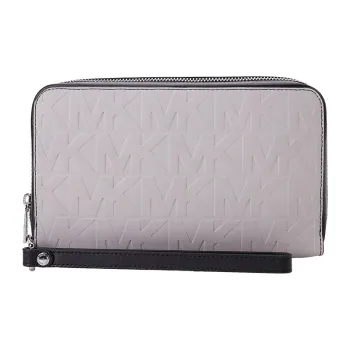 MICHAEL KORS Cow Leather Commute Practical Multiple Card Slots Card Holder Coin Purse Clutch Men's Gray